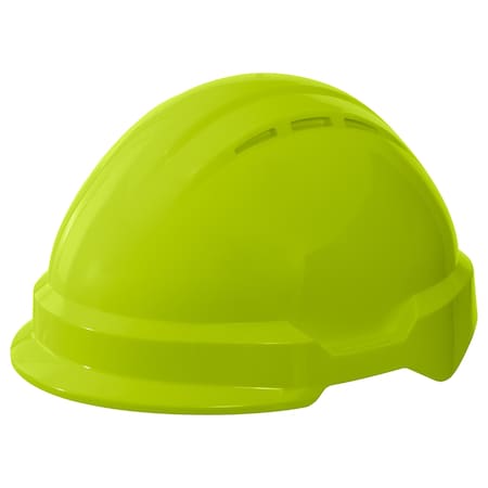 Deltaplus Hard Hat, HDPE, Hi-Viz Lime WEL22210HL